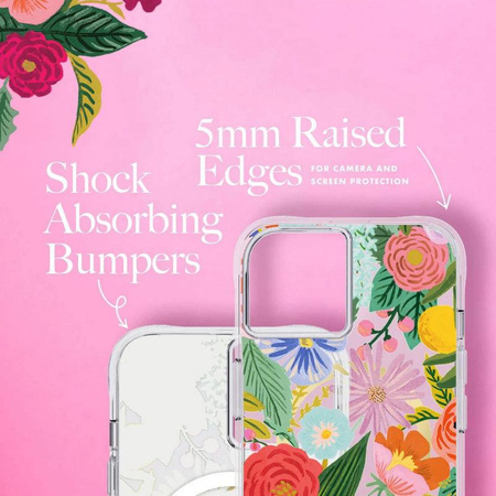 Rifle Paper Clear MagSafe - iPhone 14 Case (Garden Party Blush)